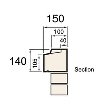 Load image into Gallery viewer, Cast Stone Cill, section 150 x 140