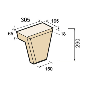 Cast Stone Keystone, Chamfered, Clip-On