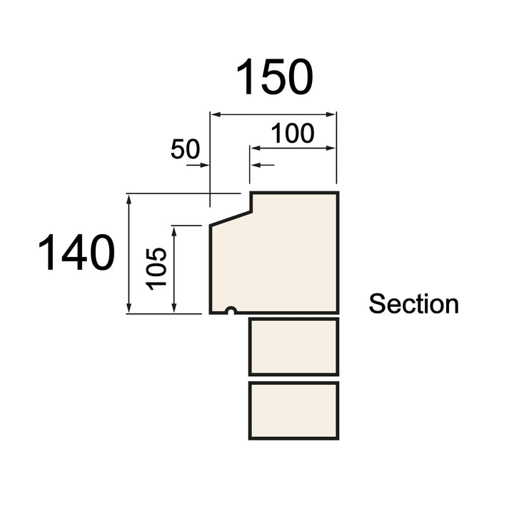 Cast Stone String Course - Projecting - Ext. 90 Deg Angle – CastStone.com