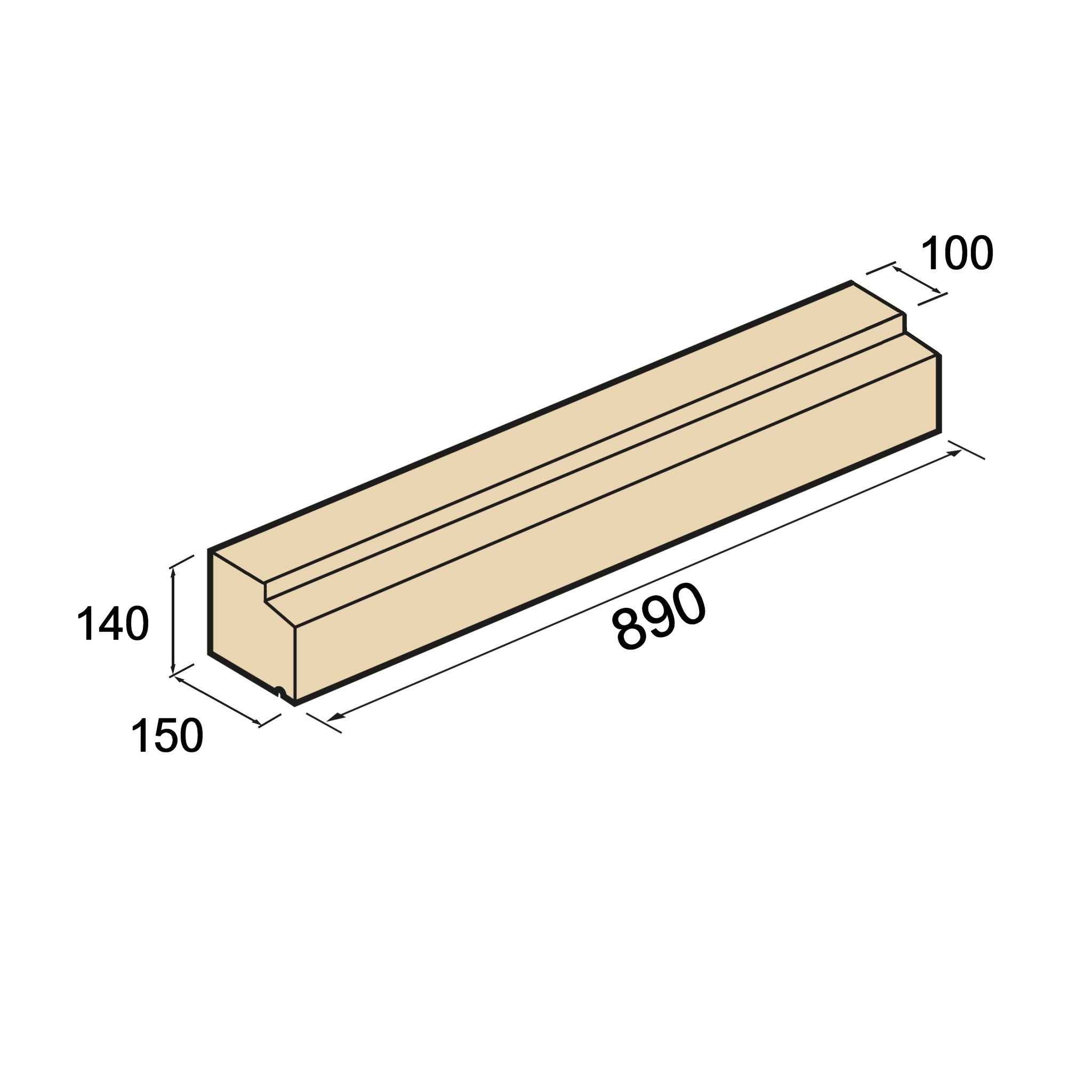 Cast Stone String Course - Projecting - 890mm Straights – CastStone.com
